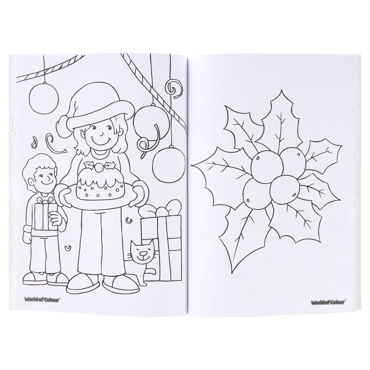 World of Colour A4 Perforated Colouring Book - Festive Fun - 96 Pages - Christmas-Kids Colouring Books-World of Colour|StationeryShop.co.uk