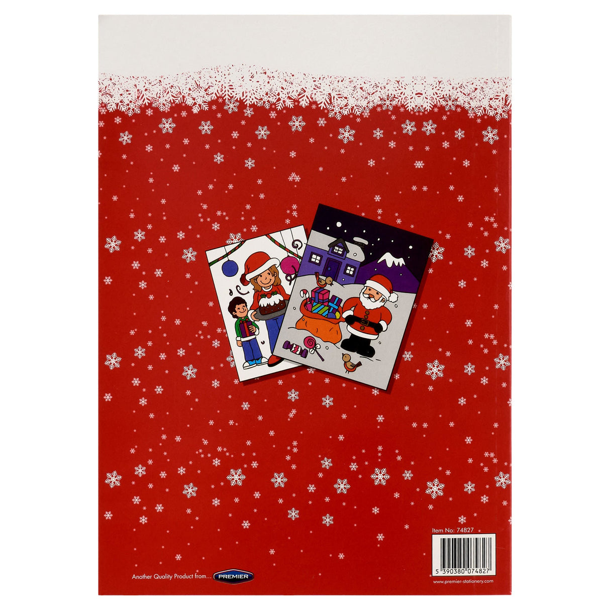 World of Colour A4 Perforated Colouring Book - Festive Fun - 96 Pages - Christmas | Stationery Shop UK