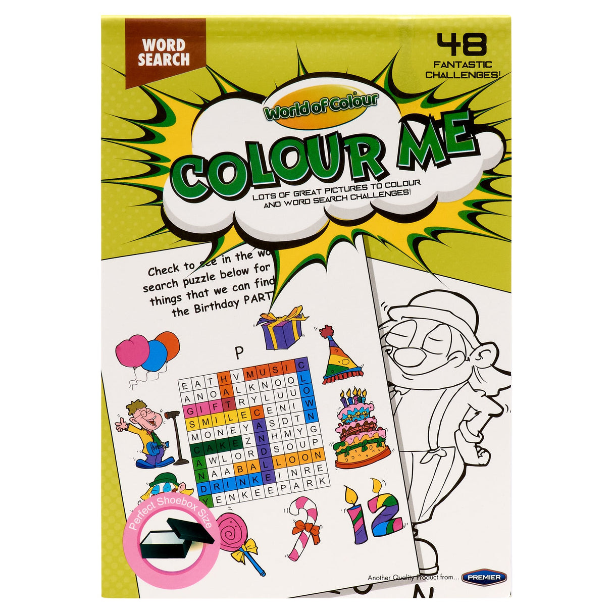 World of Colour A5 Word Search Colouring Book - 48 Pages | Stationery Shop UK