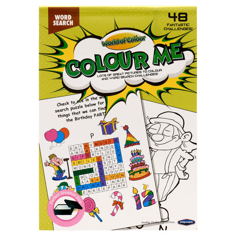 World of Colour A5 Word Search Colouring Book - 48 Pages-Kids Colouring Books-World of Colour | Buy Online at Stationery Shop