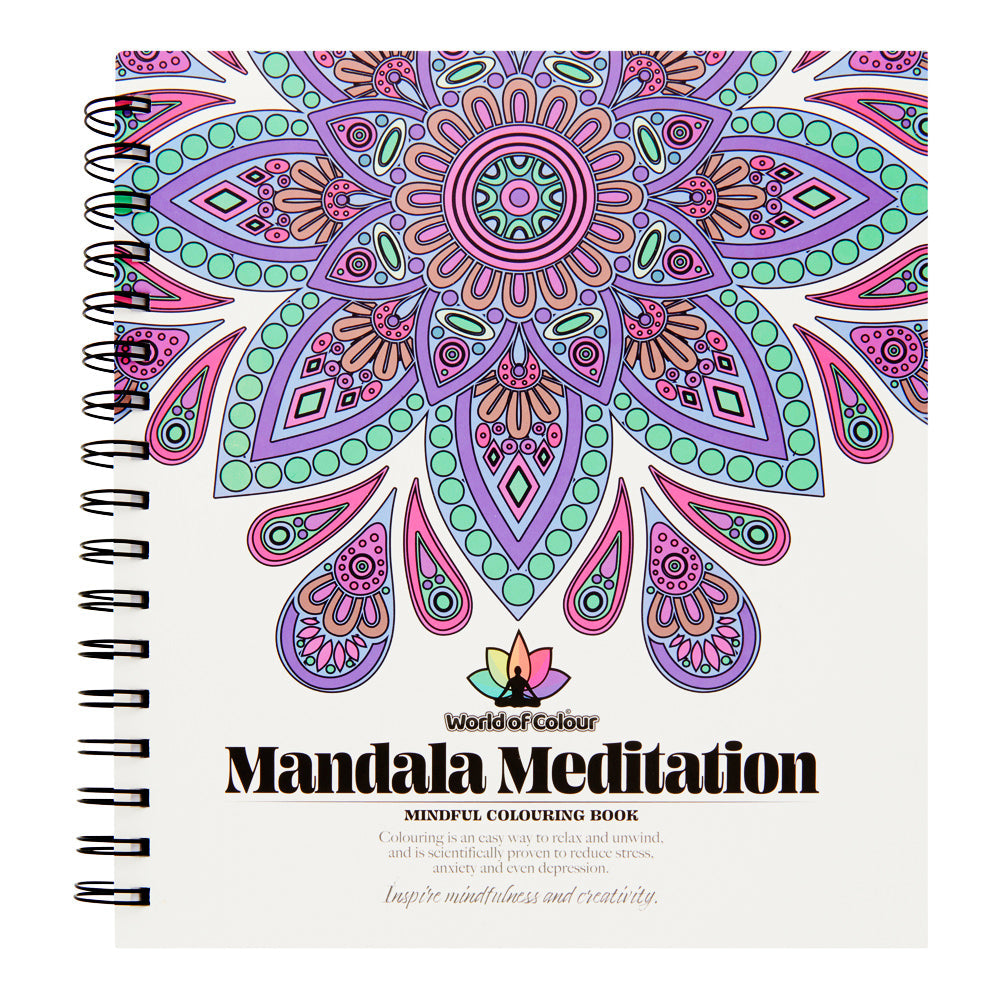 World of Colour Adult Colouring Book Mandala Meditation - 64 Designs - Series 1 | Stationery Shop UK