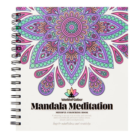 World of Colour Adult Colouring Book Mandala Meditation - 64 Designs - Series 1 | Stationery Shop UK