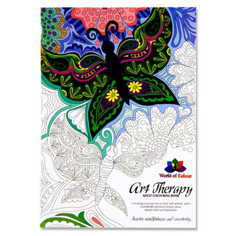 World of Colour Art Therapy Adult Colouring Book - 48 Pages-Adult Colouring Books-World of Colour|StationeryShop.co.uk