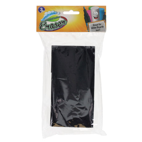 World of Colour Black Chalk Sponge Erasers - Pack of 3-Chalk-World of Colour|StationeryShop.co.uk