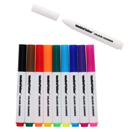 World of Colour Box of 9+1 Colour Changing Magic Markers | Stationery Shop UK