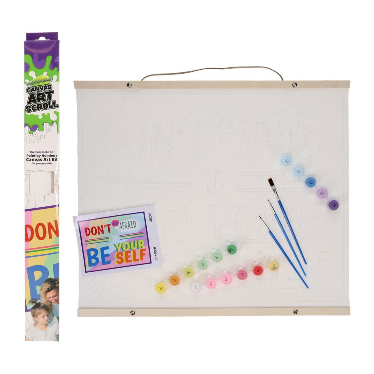 World of Colour Canvas Art Scroll - Be Yourself | Stationery Shop UK
