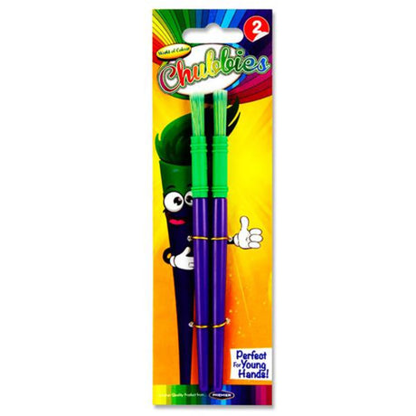 World of Colour Chubbie Paintbrushes - Pack of 2 | Stationery Shop UK