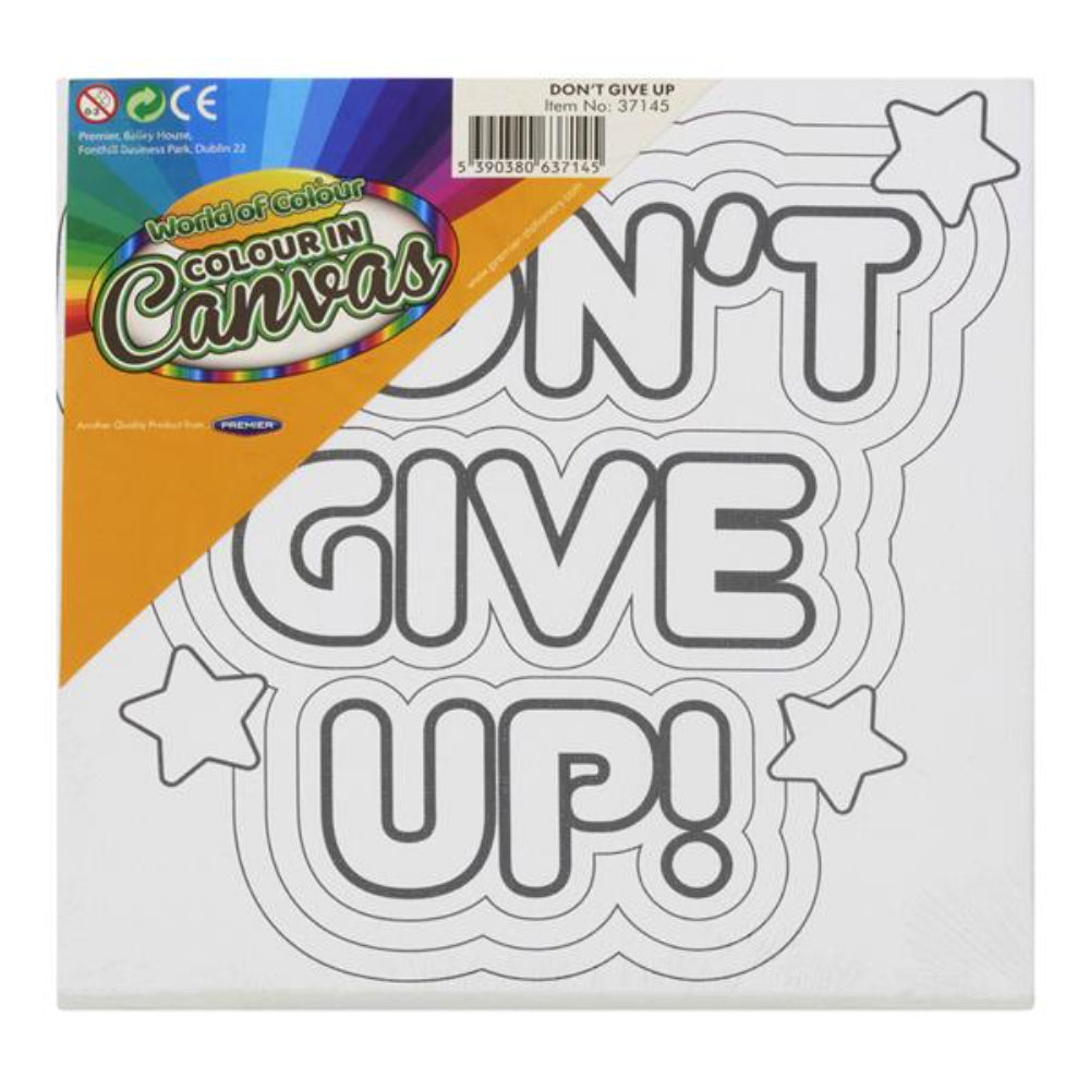 World of Colour Colour In Canvas - 150x150mm - Don't Give Up-Colour-in Canvas-World of Colour|StationeryShop.co.uk