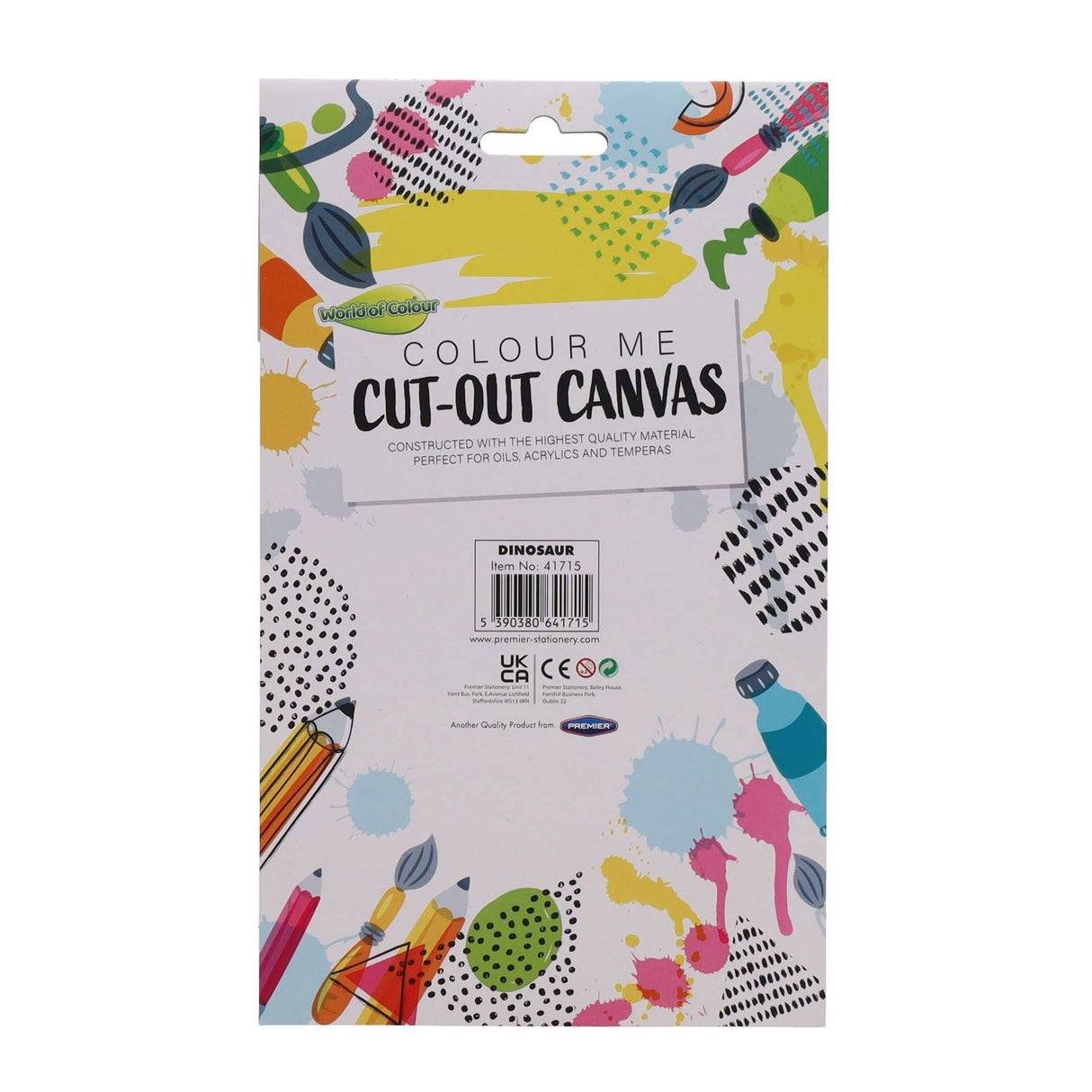 World of Colour Cut Out Canvas - Dinosaur | Stationery Shop UK