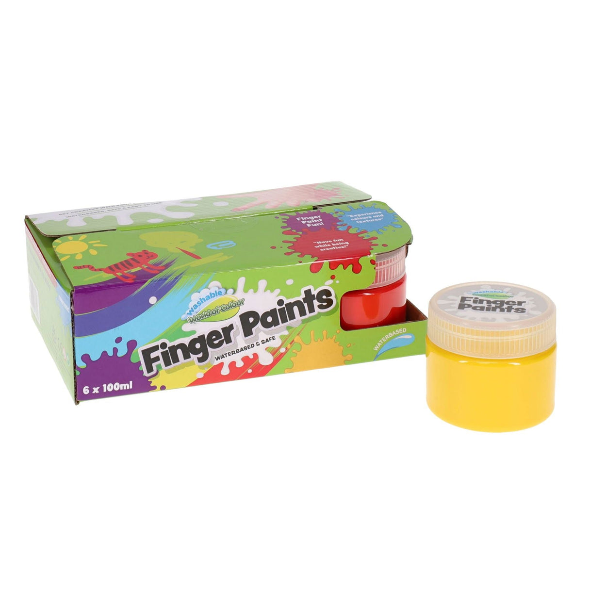World of Colour Finger Paints 100ml - Pack of 6 | Stationery Shop UK