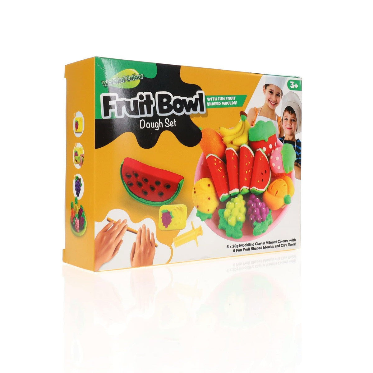 World of Colour Fruit Bowl Dough Set - 6 x 20g