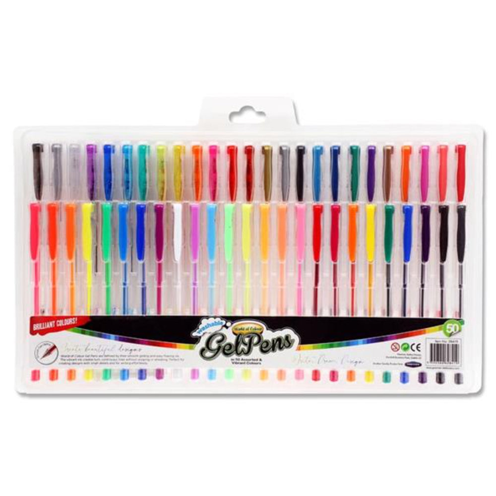 World of Colour Gel Pens - Box of 50-Gel Pens-World of Colour|StationeryShop.co.uk