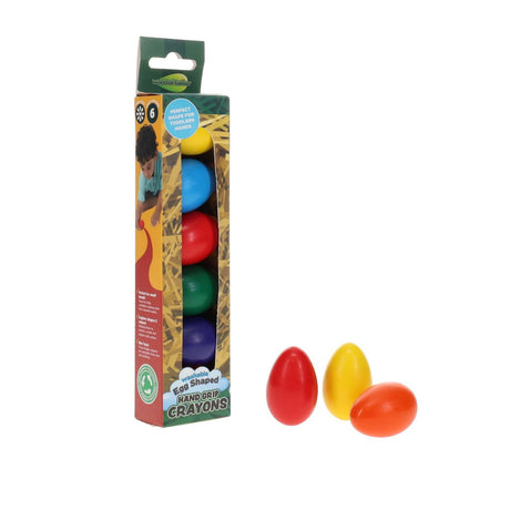 World of Colour Hand Grip Crayons - Egg Shaped - Pack of 6