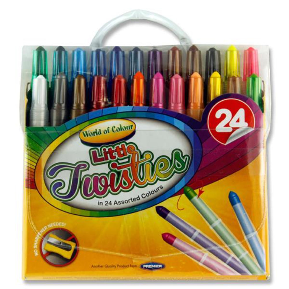World of Colour Mini Twisties Crayons - Pack of 24-Crayons-World of Colour|StationeryShop.co.uk