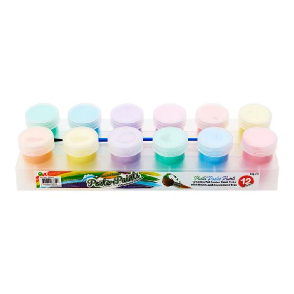 World of Colour Pastel Poster Paints - Pack of 12 | Stationery Shop UK