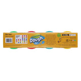 World of Colour Play Dough Pots with 4 Flat Moulds on Caps - Pack of 4