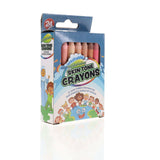 World of Colour Skin Tone Crayons - Pack of 24-Crayons-World of Colour|StationeryShop.co.uk