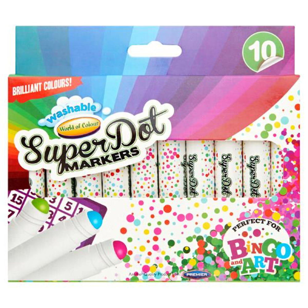 World of Colour Super Dot Markers - Pack of 10 | Stationery Shop UK