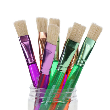 World of Colour The Big Grippers Paint Brush - Flat Head - Tub of 30