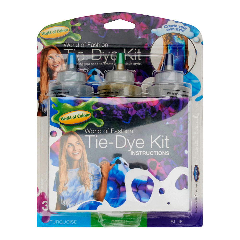 World of Colour Tie-Dye Kit - Turquoise/Green/Blue | Stationery Shop UK