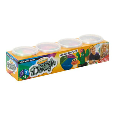 World of Colour Tri-Pots Dough - Set of 4-Modelling Dough-World of Colour | Buy Online at Stationery Shop