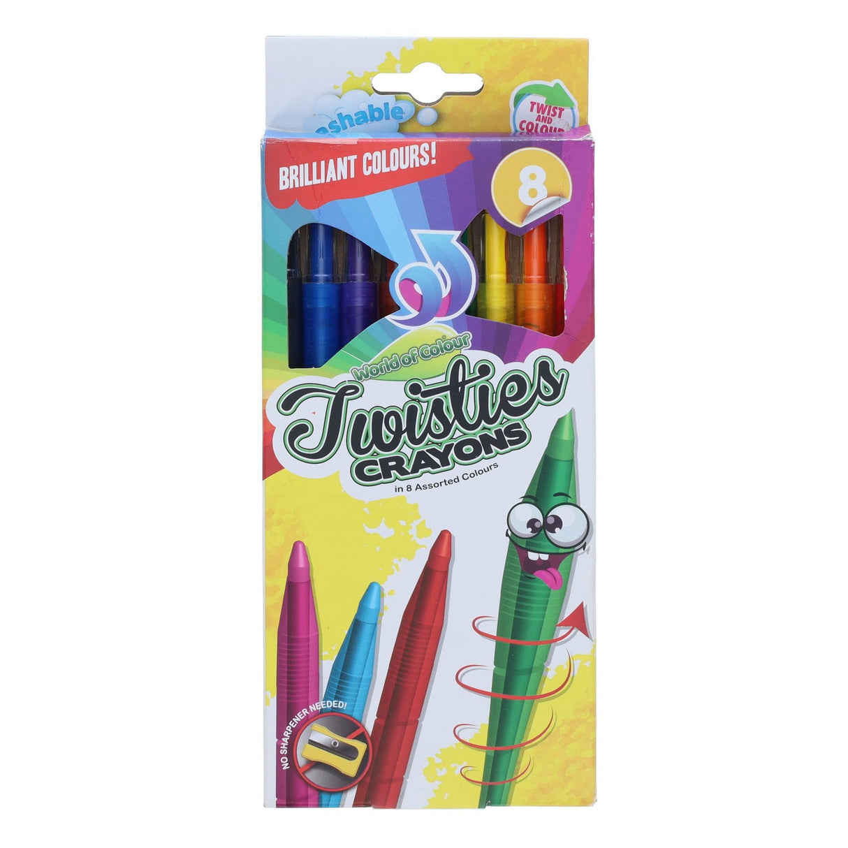 World of Colour Twisties Crayons - Pack of 8 | Stationery Shop UK