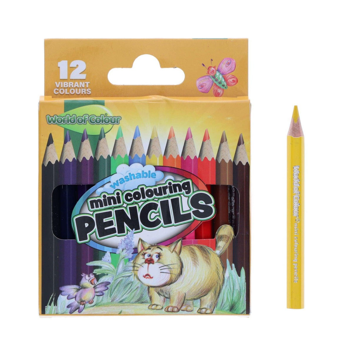 World of Colour Wallet of 12 Half-Size Colouring Pencils