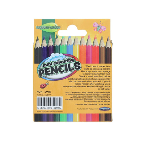 World of Colour Wallet of 12 Half-Size Colouring Pencils