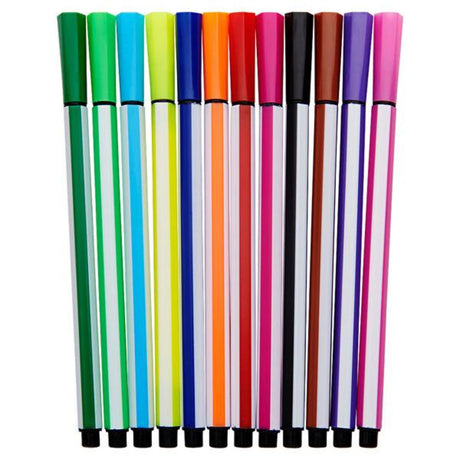 World of Colour Washable Felt Tip Markers - Hero Black Tub of 12