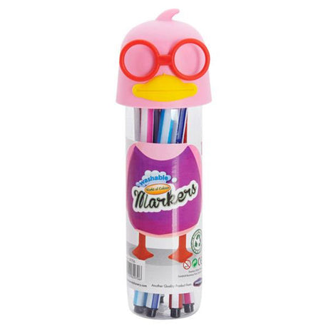 World of Colour Washable Felt Tip Markers - Smart Duck Pink - Tub of 12 | Stationery Shop UK