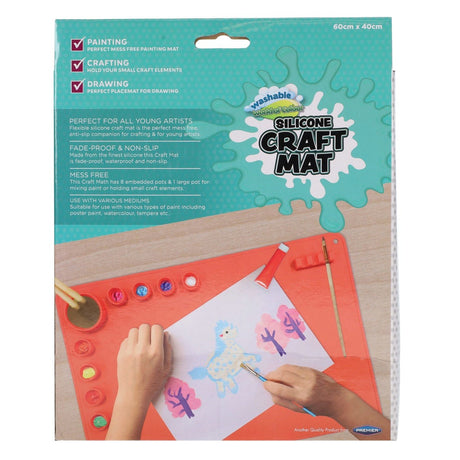 World of Colour Washable Silicone Craft Mat - Coral