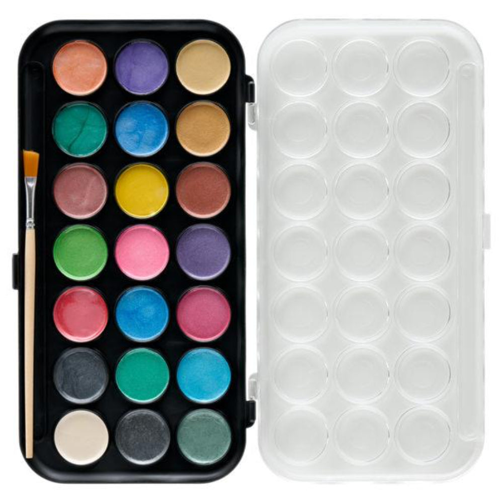 World of Colour Watercolour Art Set Pearlescent - 21 pieces | Stationery Shop UK