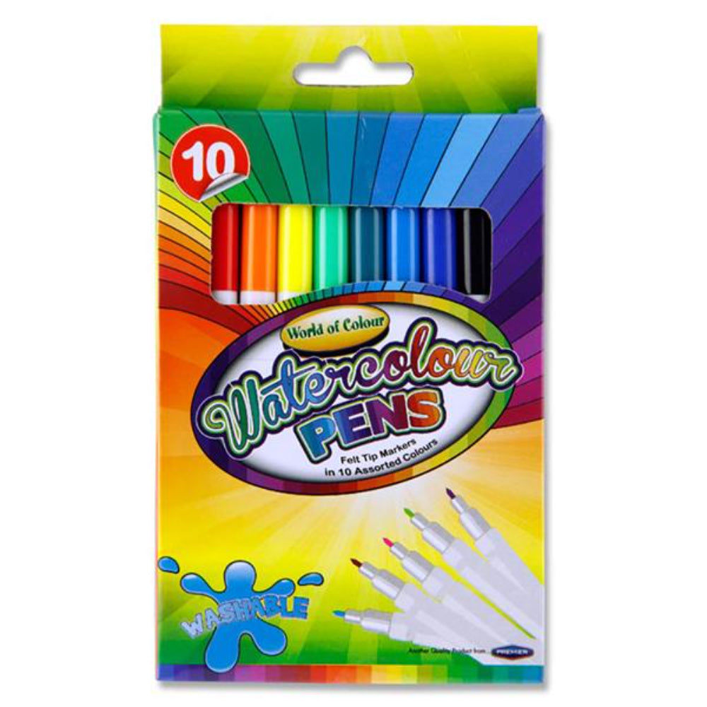 World of Colour Watercolour Markers - Box of 10-Markers-World of Colour|StationeryShop.co.uk