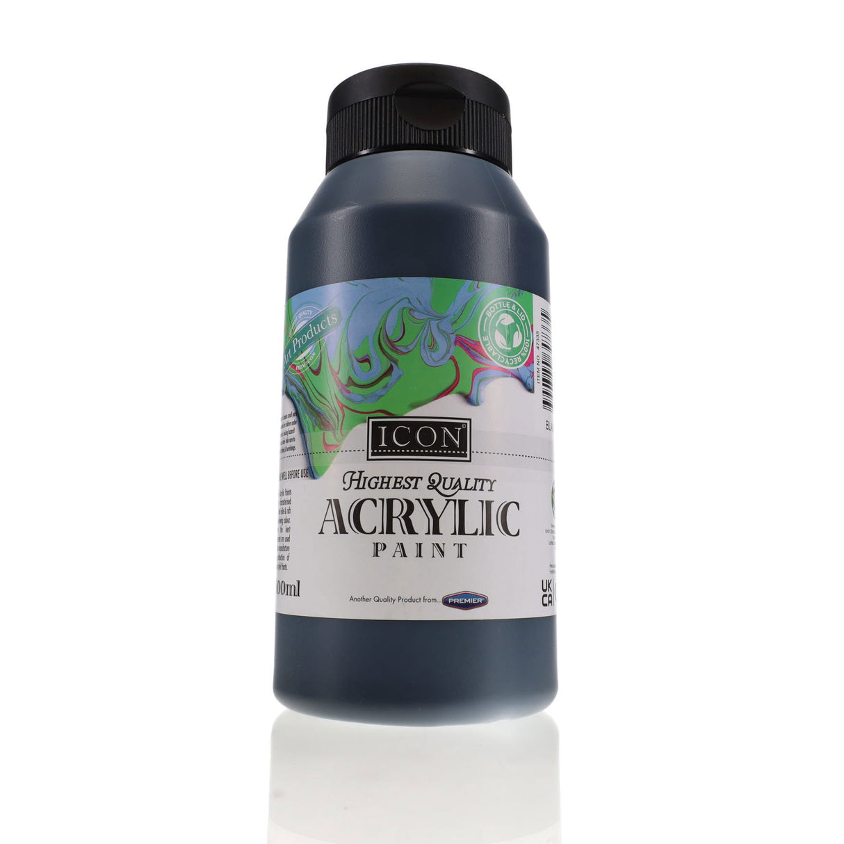 Icon Acrylic Paint 500ml - Black