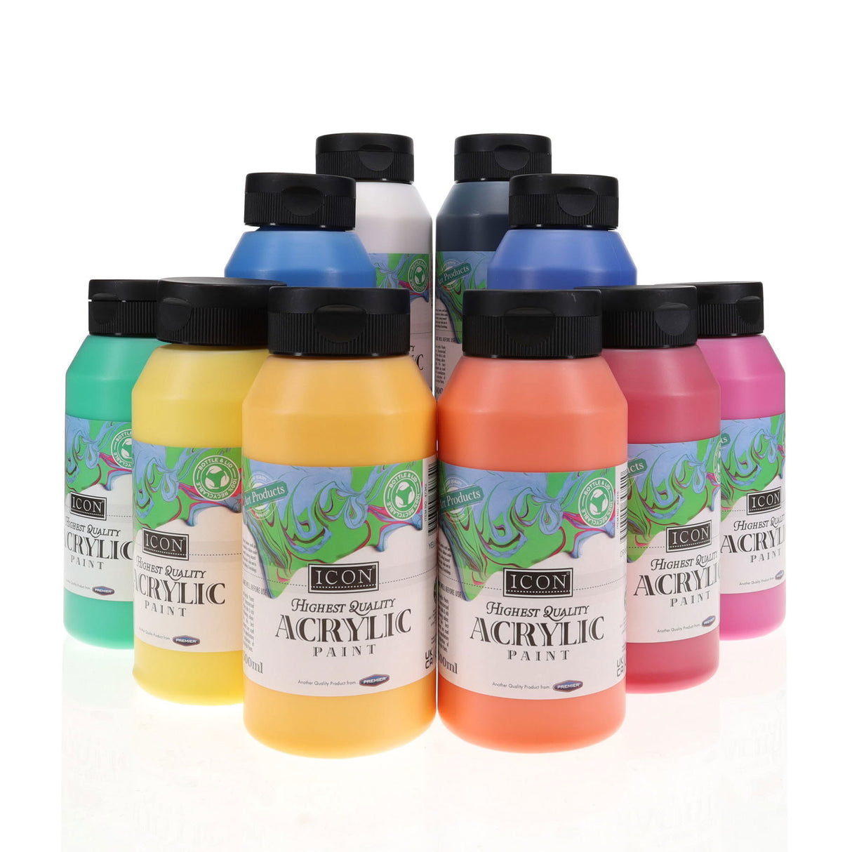 Icon Acrylic Paint 500ml - Black