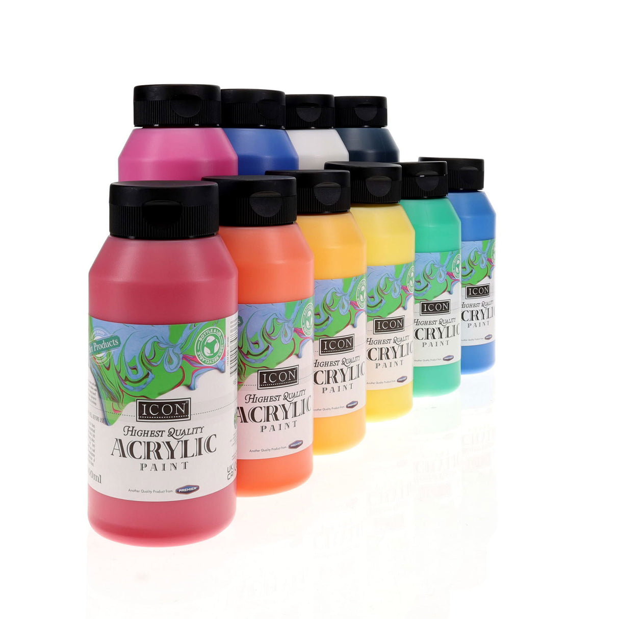 Icon Acrylic Paint 500ml - Black