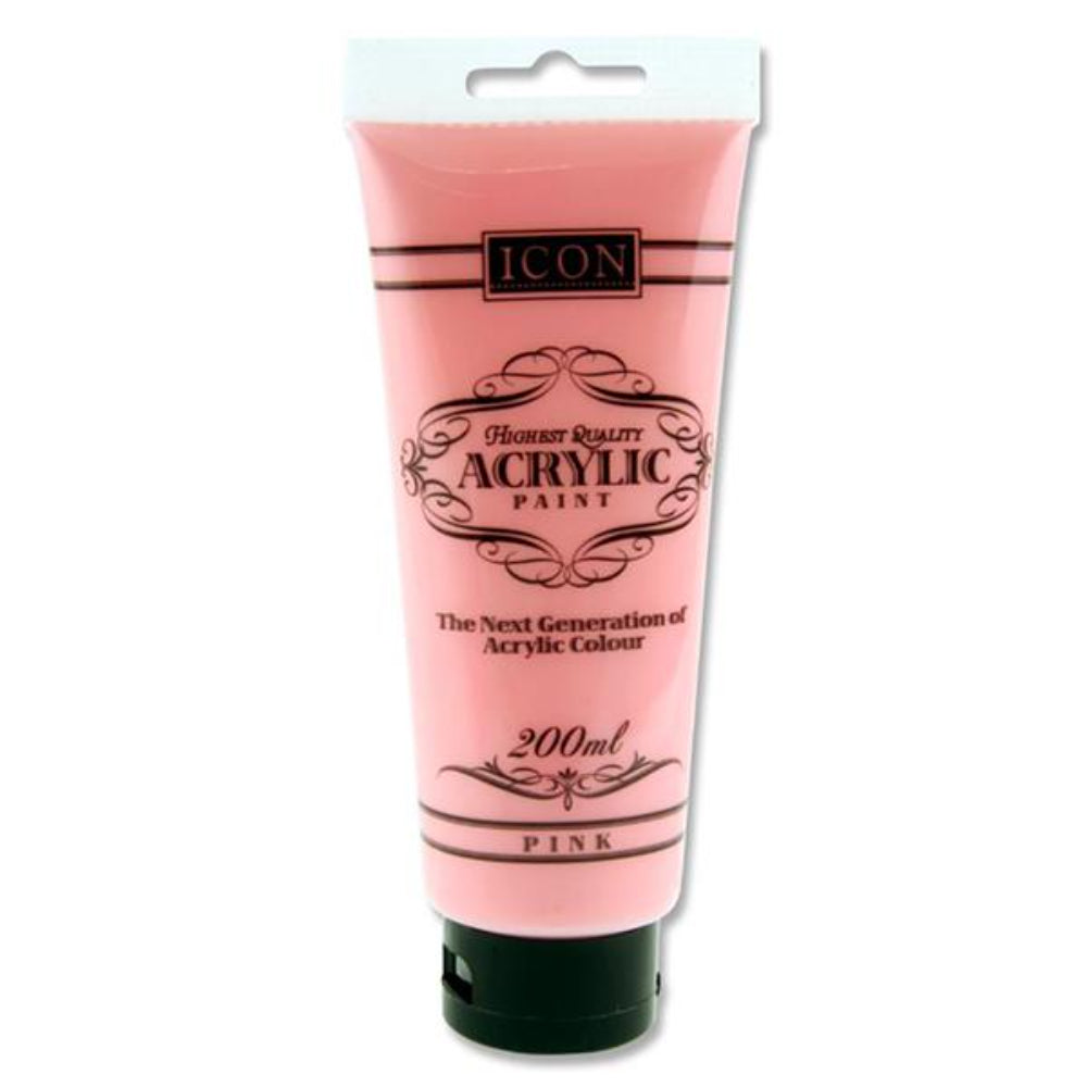 Icon Highest Quality Acrylic Paint - 200 ml - Pink